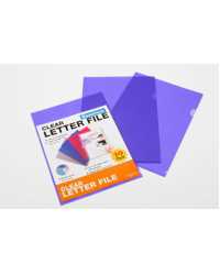 LETTER FILE B/TONE A4 TRANS PURPLE PK10