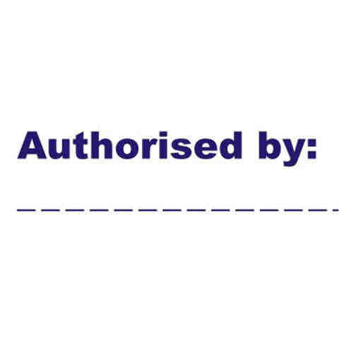 STAMP DESKMATE PRE INKED A11A AUTHORISED BY BLUE