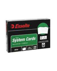 SYSTEM CARDS ESSELTE 6 X 4 INCH 152MM X 102MM WHITE PK100