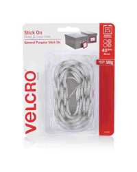 VELCRO HOOK AND LOOP DOTS 22MM 40 DOTS BLISTER CARD WHITE