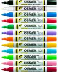 PAINT MARKER OSMER QUICK DRY 2.5MM LINE BLUE BX12