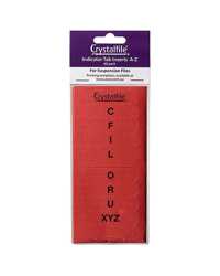 INDEX TABS INSERTS A-Z CRYSTALFILE RED PK60