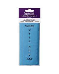 INDEX TABS INSERTS A-Z CRYSTALFILE BLUE PK60