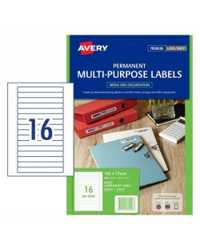 SP- LABEL AVERY L7674 145X17MM MULTI-PURPOSE 16UP WHITE PK25