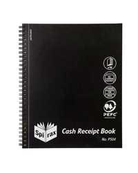 CASH RECEIPT BOOK SPIRAX P504 DUP C/LESS QUARTO 207x250MM BL PK5