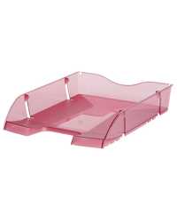 DOCUMENT TRAY MAPED HELIT TRANSLUCENT RED BX6