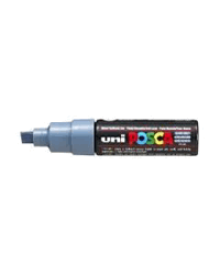 MARKER UNI POSCA PC8K CHISEL SLATE GREY