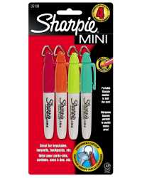 SHARPIE MINI FASHION COLOURS ASST 4 PACK