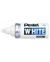 MARKER PENTEL X100W STUBBY WHITE BX12