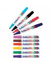 MARKER ARTLINE 90 PERMANENT 5MM CHISEL NIB ASST COLOURS BX12
