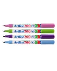 MARKER ARTLINE 700 PERMANENT 0.7MM BULLET NIB BRIGHTS 4ASST BX12