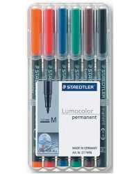 MARKER OHP STAEDTLER 317 PERM MED ASST WLT6