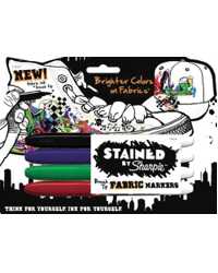 MARKER SHARPIE STAINED FABRIC PKT4