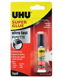 GLUE UHU SUPER POWER PIPETTE 3ML BX12