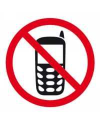 SIGN APLI S/ADH PK1 NO MOBILE PHONE