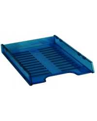 DOCUMENT TRAY ITALPLAST A4 SLIMLINE MULTI FIT TINTED BLUE