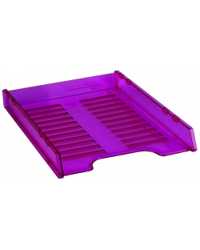 DOCUMENT TRAY ITALPLAST A4 SLIMLINE MULTI FIT TINTED PINK