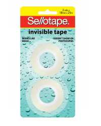 TAPE INVISIBLE SELLOTAPE REFILL 18MMX25M PK2