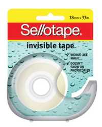 TAPE INVISIBLE SELLO 18MMX33M ON DISP PK12