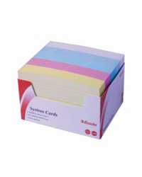 SYSTEM CARDS ESSELTE 5X3 RULED ASST COLS PK500
