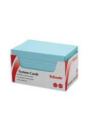 SYSTEM CARDS ESSELTE 5X3 RULED BLUE PK300