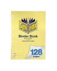BINDER BOOK SPIRAX A4 7 HOLE 128PG PK10