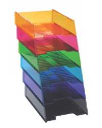 DOCUMENT TRAY ITALPLAST MULTIFIT TINTED ORANGE
