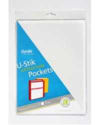 LABEL HOLDER U-STIK A4 SELF ADHESIVE S/SIDE OPENING PK 6