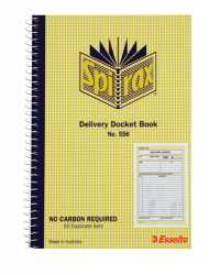 DELIVERY BOOK SPIRAX 556 S/O 50 SETS DUP C/LESS 207x144MM PK10