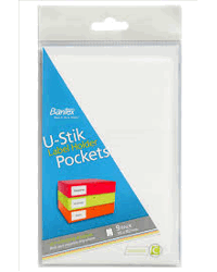 LABEL HOLDER U-STIK 55X102MM SELF ADHESIVE PK 9